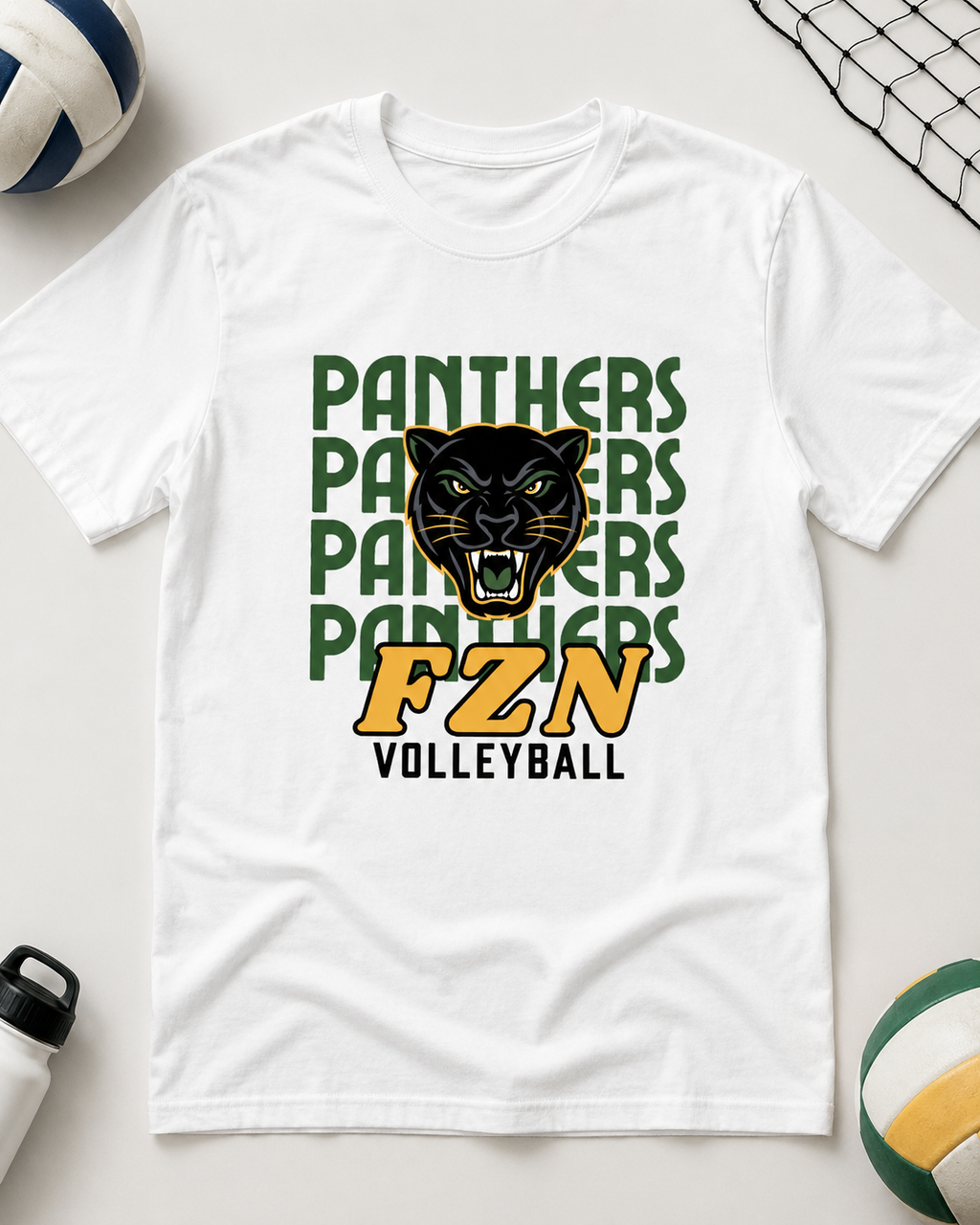 Stacked Panther Volleyball T-Shirt