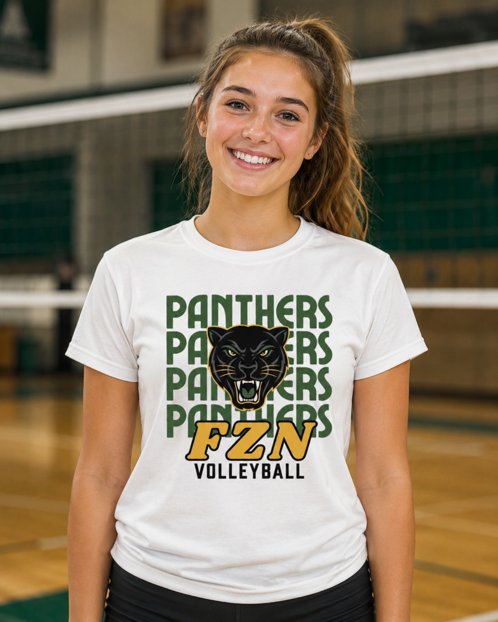 Stacked Panther Volleyball T-Shirt