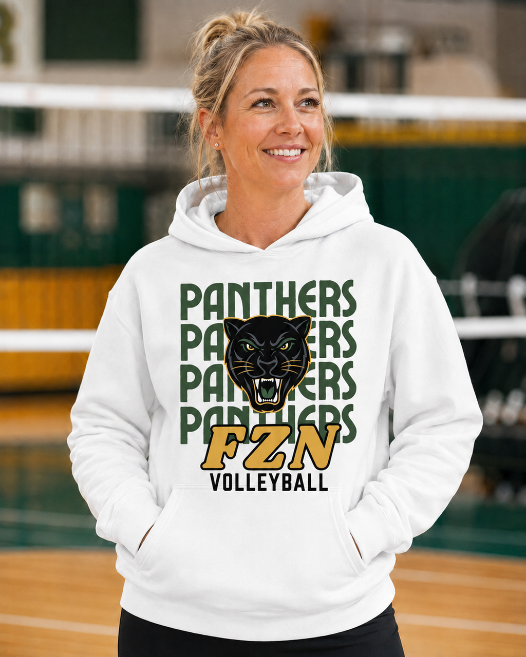 Stacked Panther Volleyball Hoodie