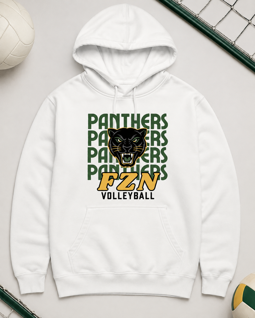 Stacked Panther Volleyball Hoodie