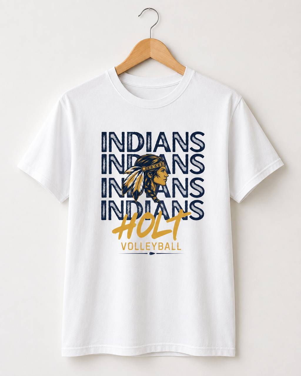 Lady Indians Repeat Volleyball T-shirt