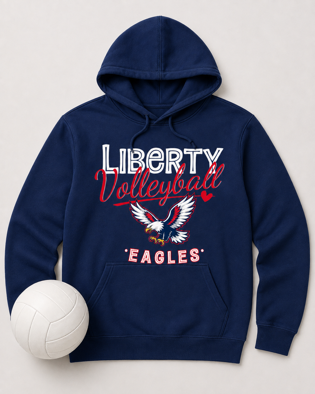 Liberty Love Volleyball Hoodie