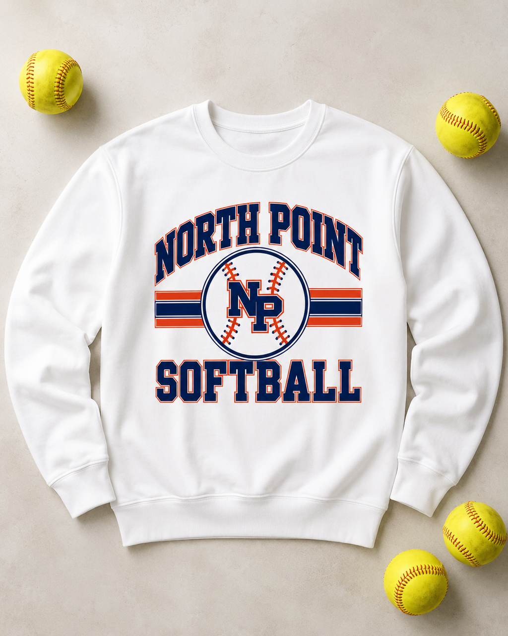 North Point Batter Up Softball Crewneck
