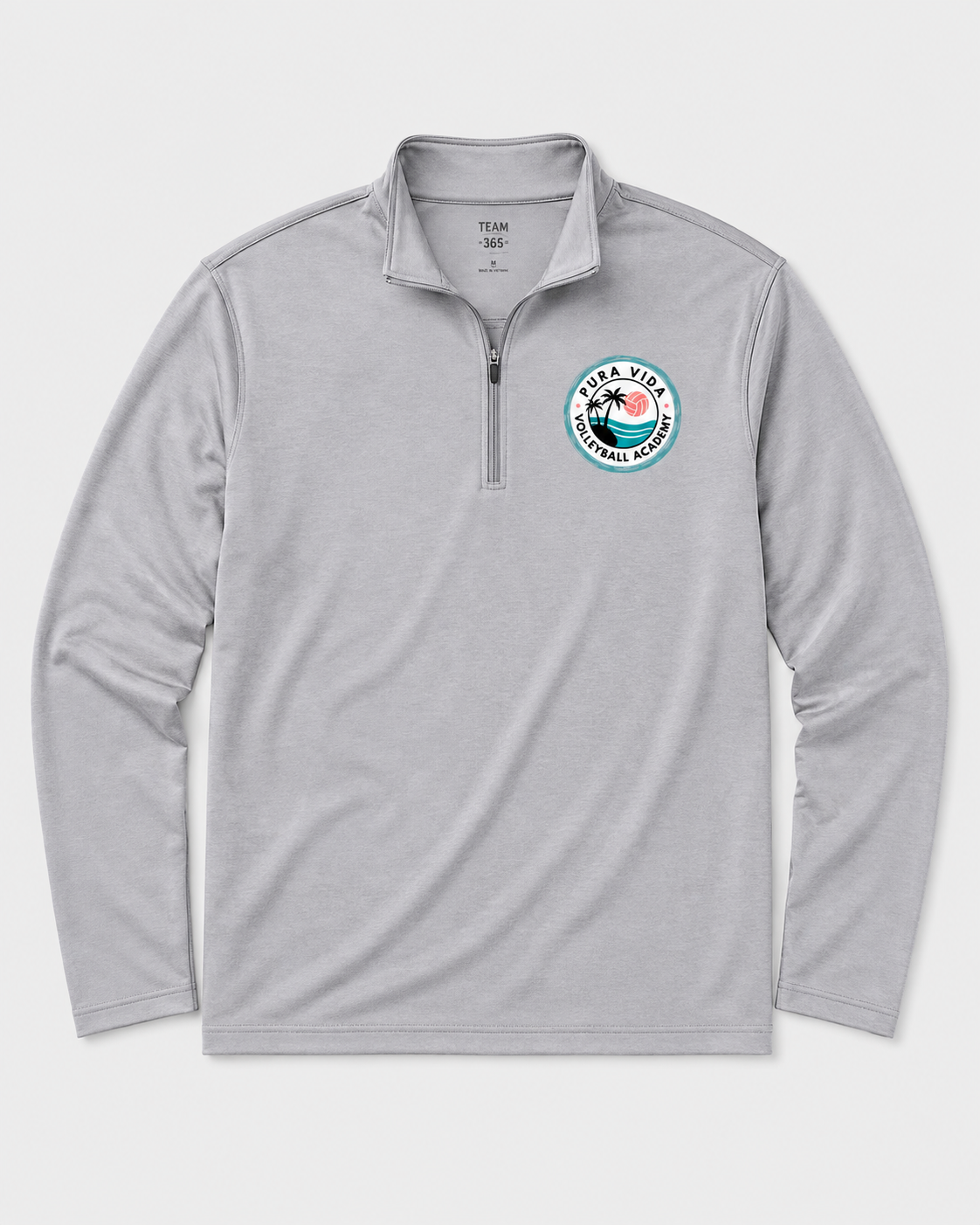 Performance Quarter Zip with Pura Vida Logo