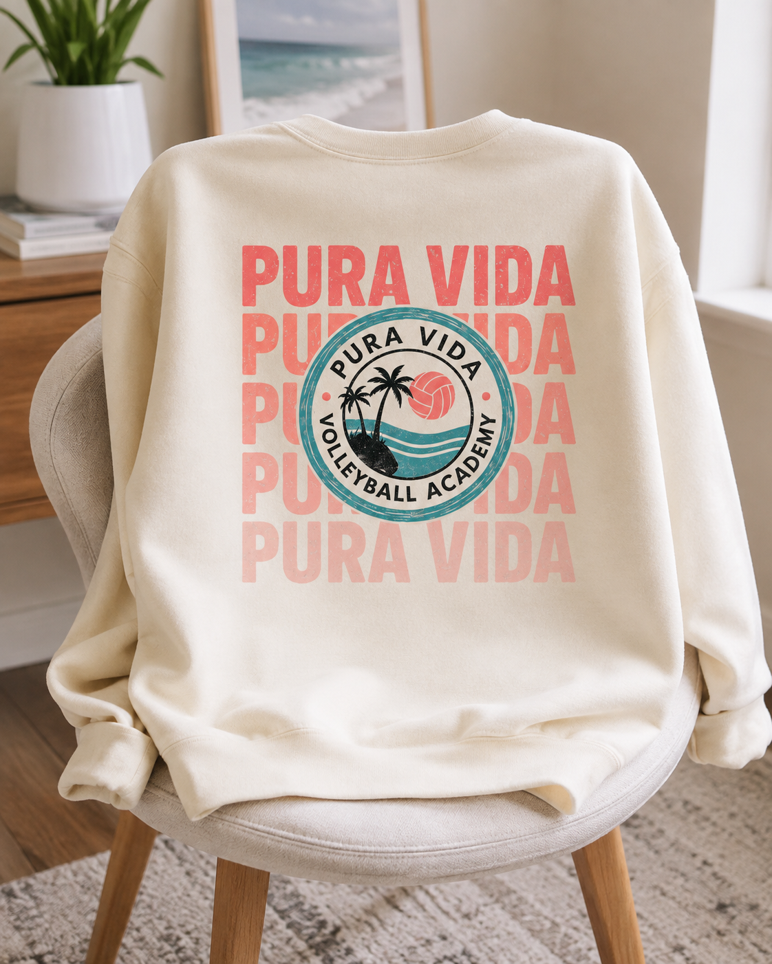 Pura Vida Faded Crewneck