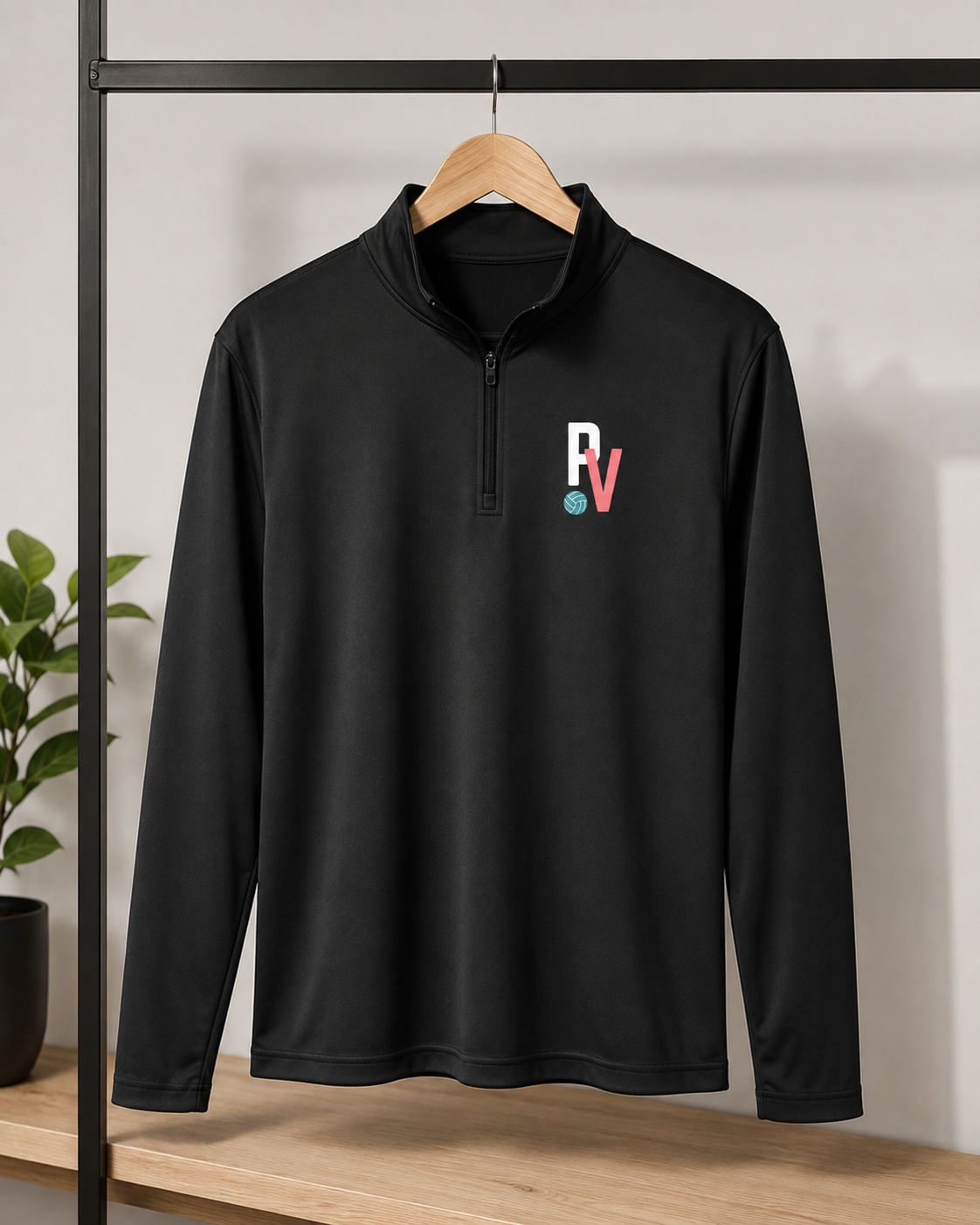 Performance Quarter Zip with Pura Vida Logo