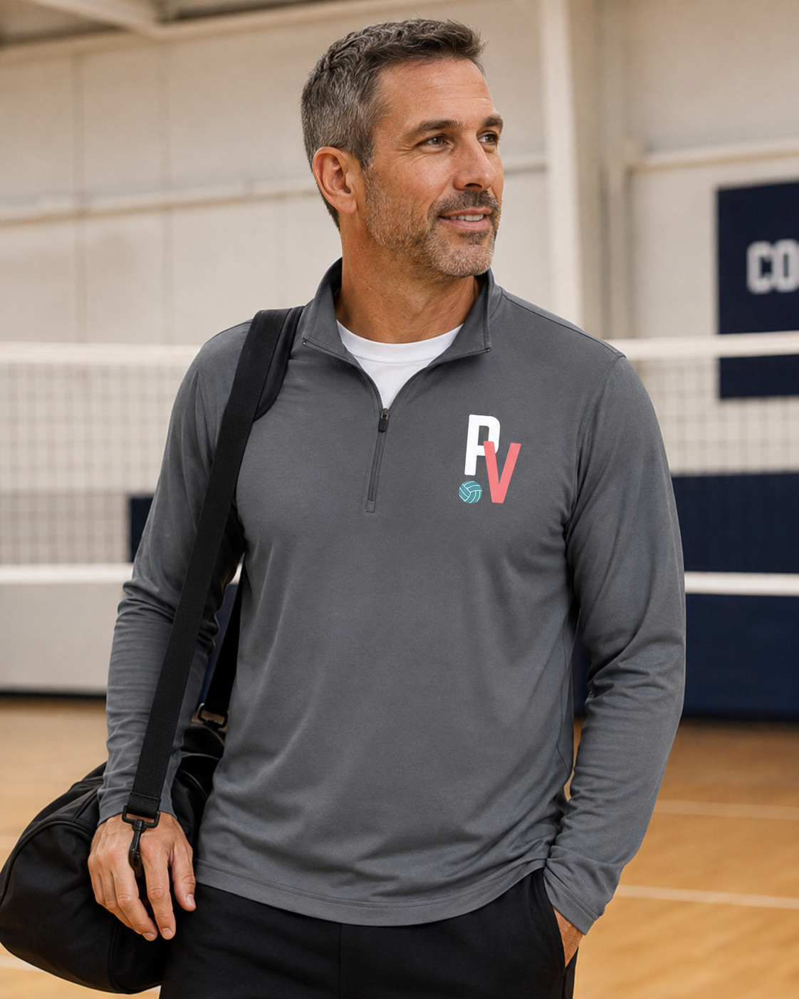 Performance Quarter Zip with Pura Vida Logo