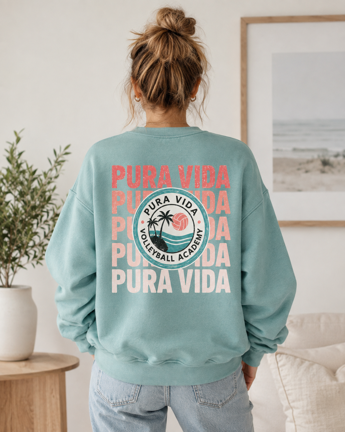 Pura Vida Faded Crewneck